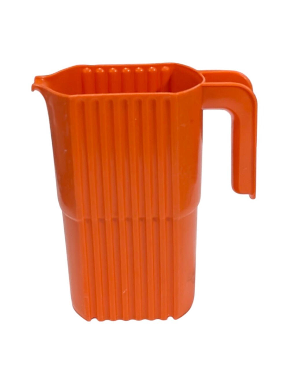 Vintage IPL Milk Bag Pitcher Model 61689 Orange Plastic 7.75" H